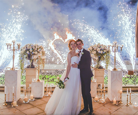 Свадебное пиромузыкальное шоу